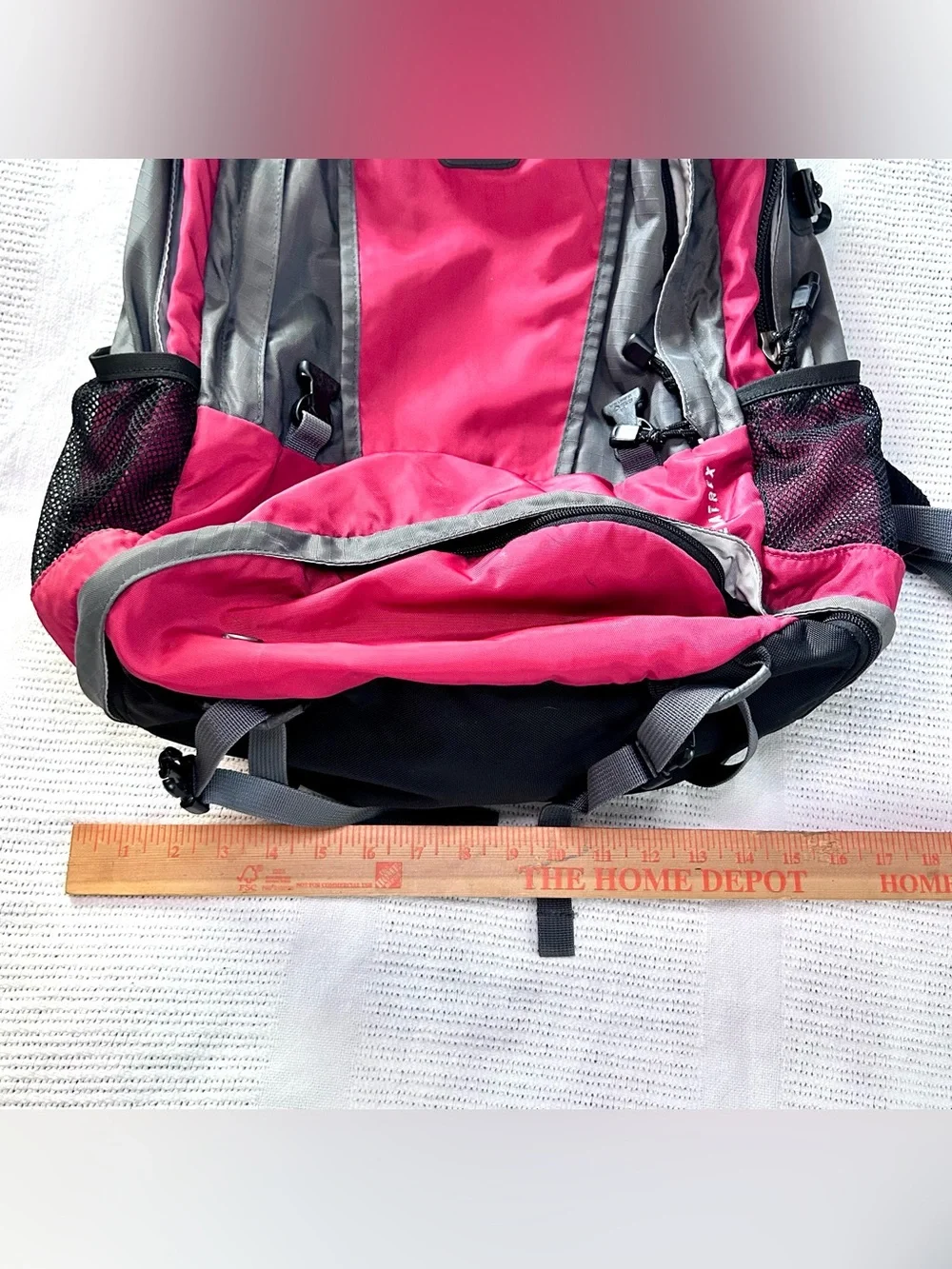 Vintage Rare Eddie Bauer Versatrex Backpack Red & Gray Hiking Ripstop Outdoors